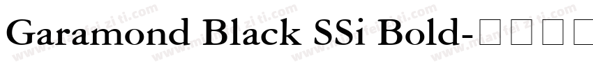 Garamond Black SSi Bold字体转换